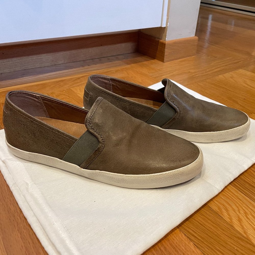 Frye Company Dylan 3479264-ASH SlipOn Sneakers Women's Shoes Brown Leather 8.5